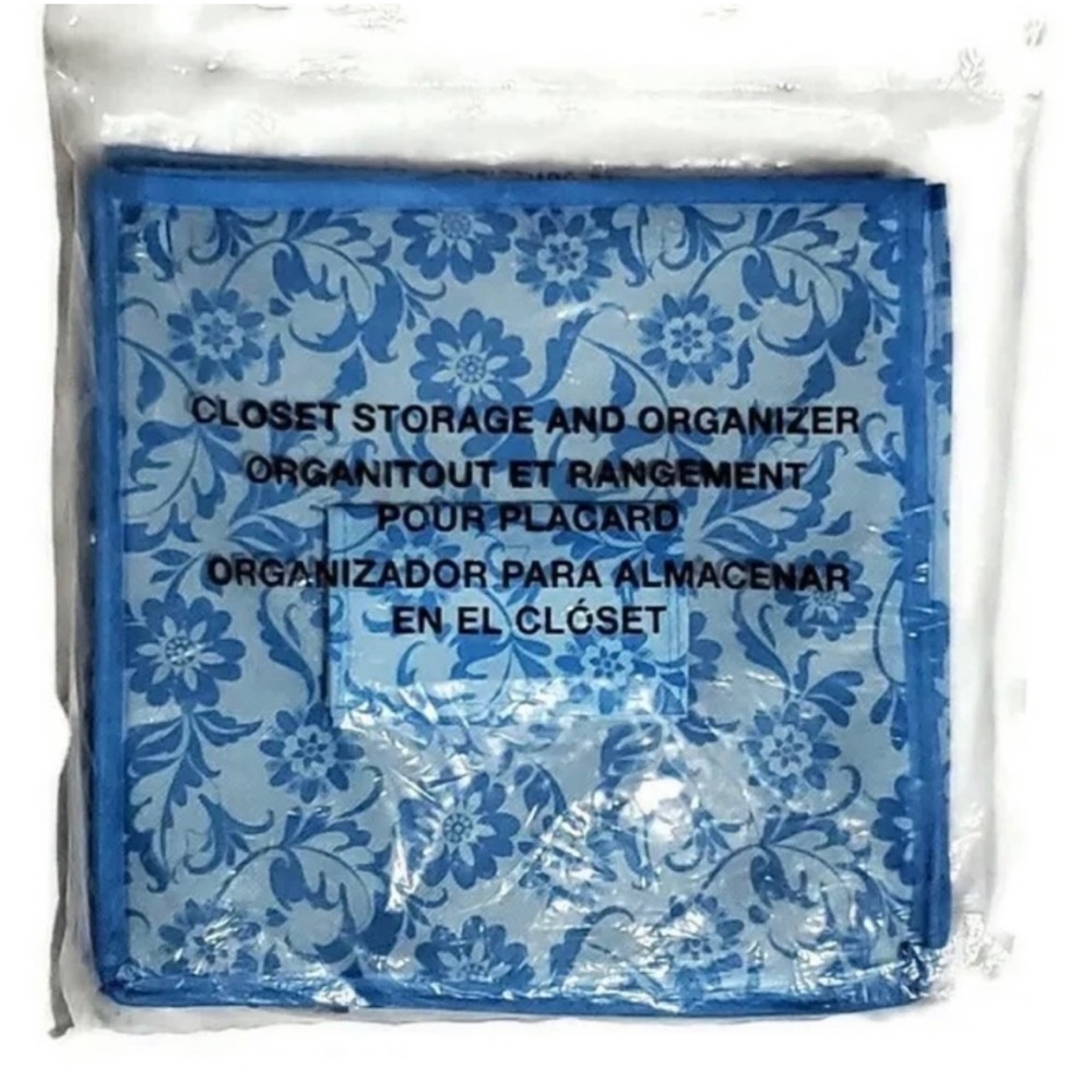 Avon Hanging Closet Storage and Organizer Floral Blue with 6 Compartments